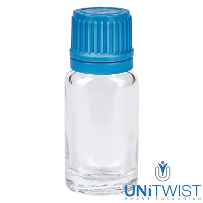 Bild 10ml Flasche 11mm SV blau OV ClearLine UT18/10